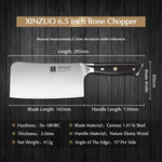 XINZUO YU SERIES Stainless Steel 6.5‘’ inch Bone Chopper Knife