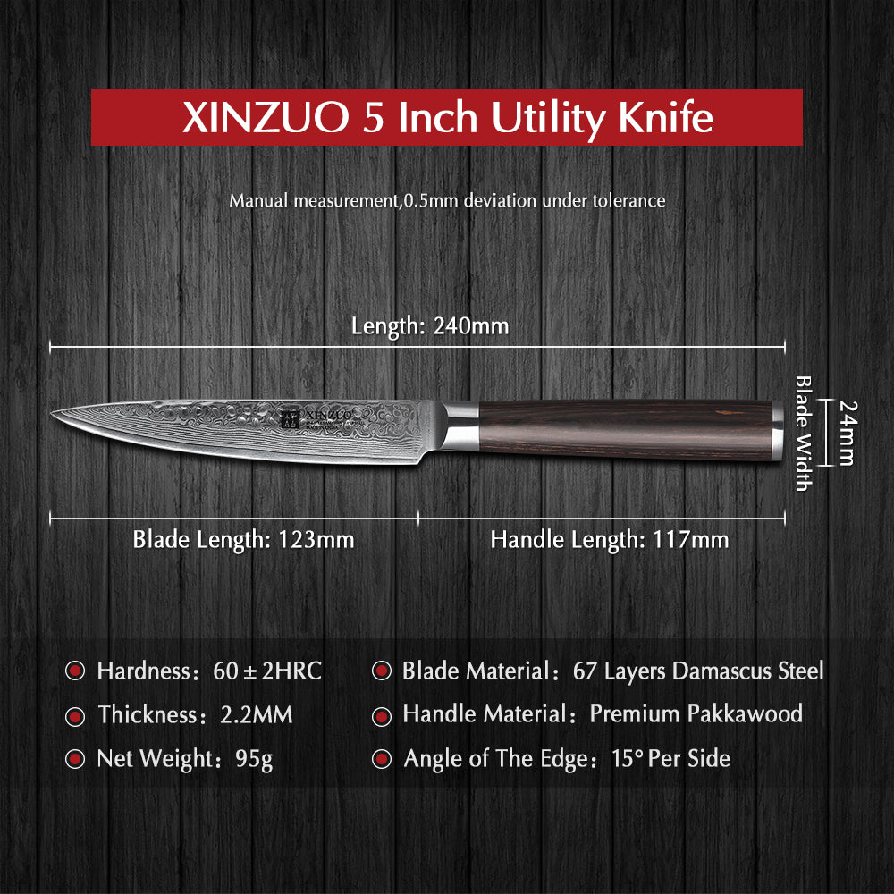 XINZUO YI SERIES 5 inch Utility Knife – XINZUO CUTLERY