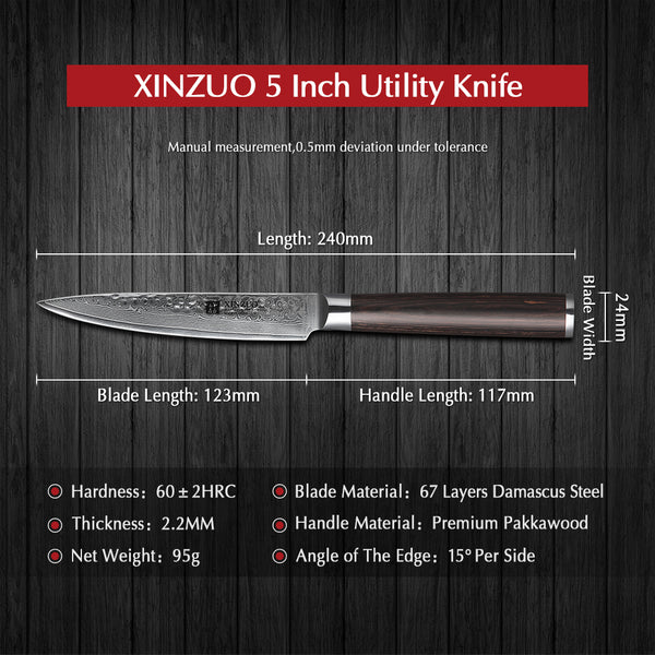XINZUO HE SERIES 5'' inch Utility Knife