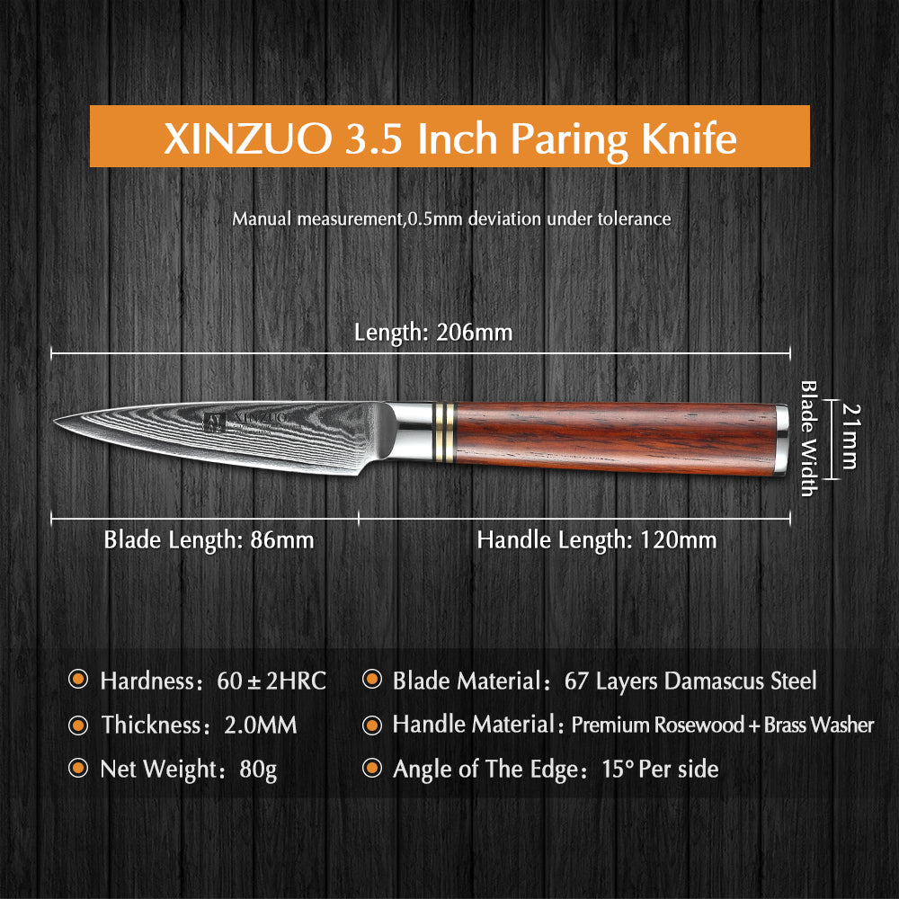 XINZUO HE SERIES  3.5" inch Fruit/Paring Knife