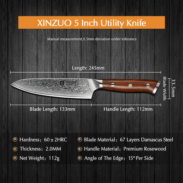 XINZUO YU SERIES 5" inch Utility Knife