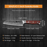 XINZUO YU SERIES 5 inch Santoku Knife