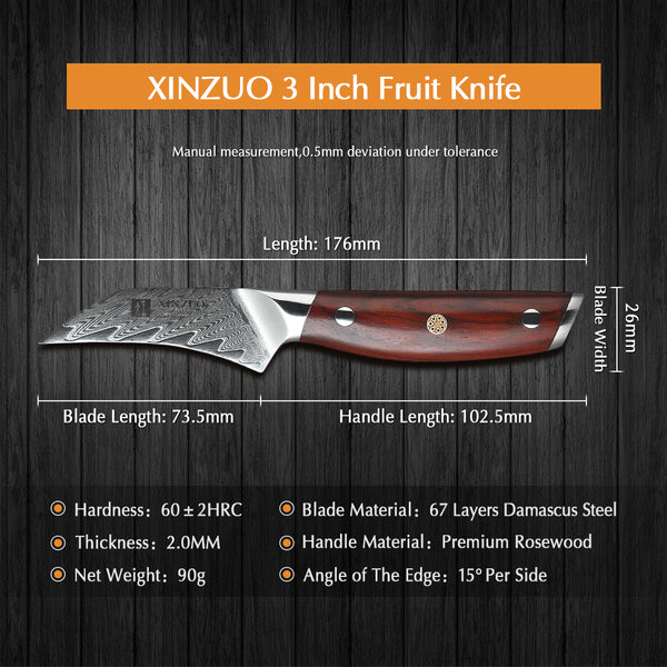 XINZUO YI SERIES XINZUO 3" inch Paring Knife