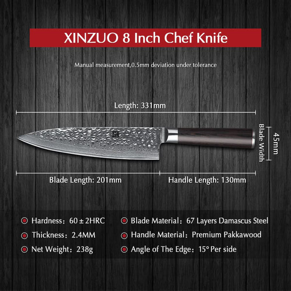 XINZUO HE SERIES 8'' inch Chef Knife
